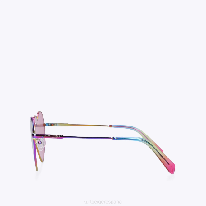 Kurt Geiger mujer gafas de sol london con forma de corazón de metal 2LPR467 | accesorios combinación de metales